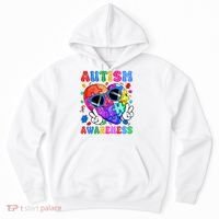 Groovy Autism Awareness  Autistic Autism Hoodie thumb 0