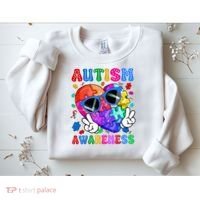 Groovy Autism Awareness  Autistic Autism Sweatshirt thumb 2