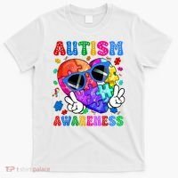 Groovy Autism Awareness  Autistic Autism T-Shirt thumb 0