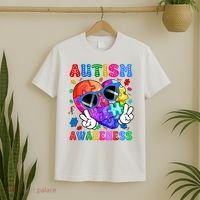 Groovy Autism Awareness  Autistic Autism T-Shirt thumb 2