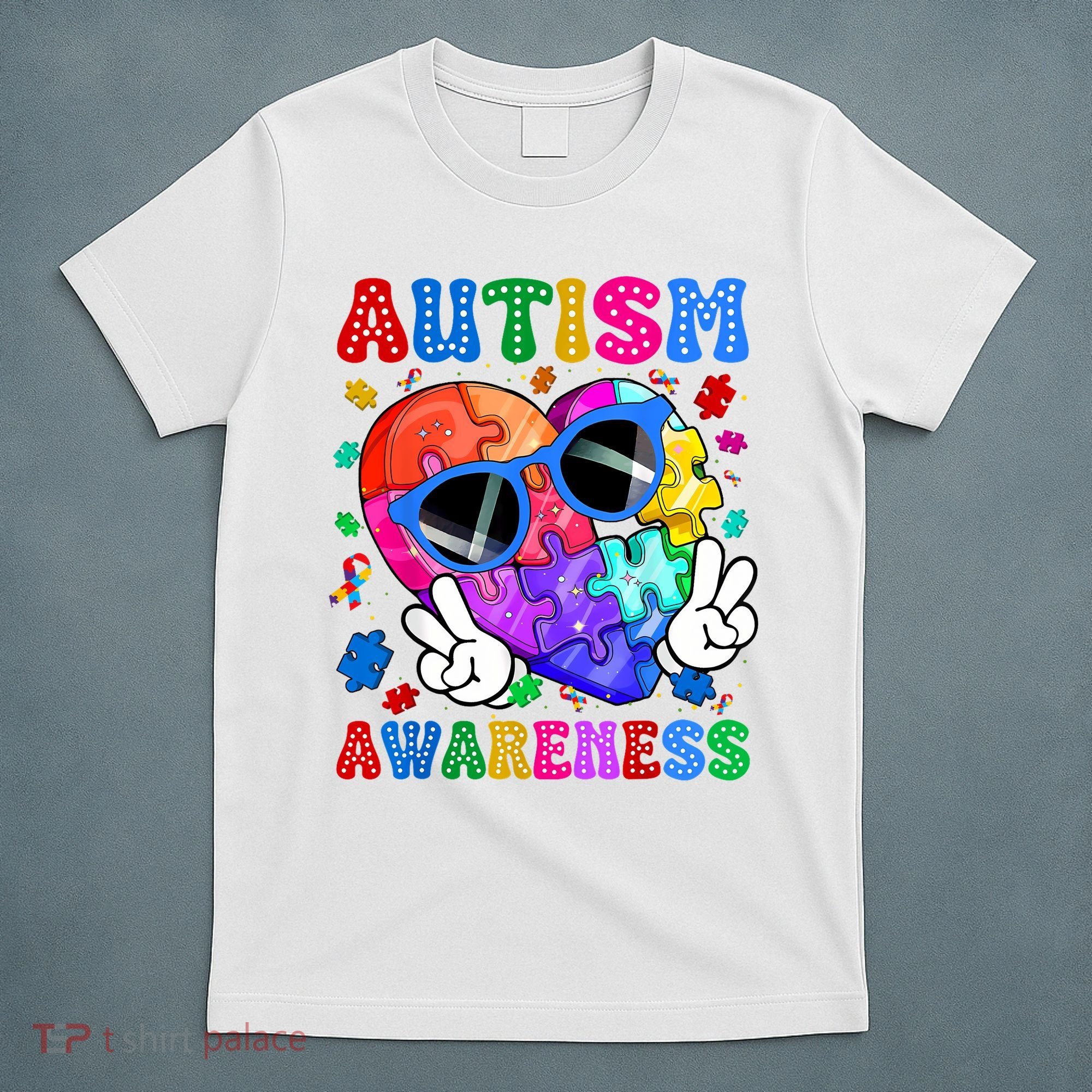Groovy Autism Awareness  Autistic Autism T-Shirt