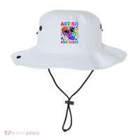 Groovy Autism Awareness  Autistic Autism Bucket Hat thumb 0