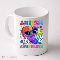 Groovy Autism Awareness  Autistic Autism Coffee Mug thumb 0