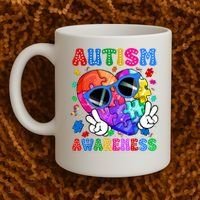 Groovy Autism Awareness  Autistic Autism Coffee Mug thumb 2
