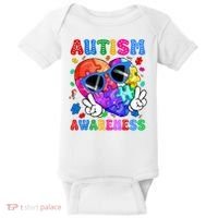 Groovy Autism Awareness  Autistic Autism Baby Bodysuit thumb 0
