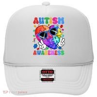 Groovy Autism Awareness  Autistic Autism Hat thumb 0