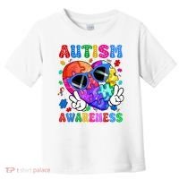 Groovy Autism Awareness  Autistic Autism Toddler T-Shirt thumb 0