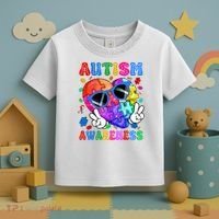 Groovy Autism Awareness  Autistic Autism Toddler T-Shirt thumb 3