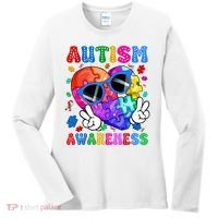 Groovy Autism Awareness  Autistic Autism Women's Long Sleeve Shirt thumb 0