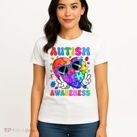 Groovy Autism Awareness  Autistic Autism Women's T-Shirt thumb 4