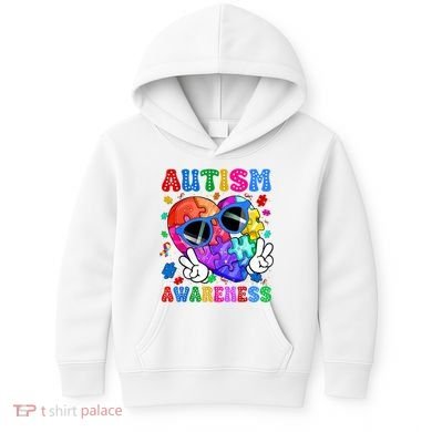 Groovy Autism Awareness  Autistic Autism Kids Hoodie