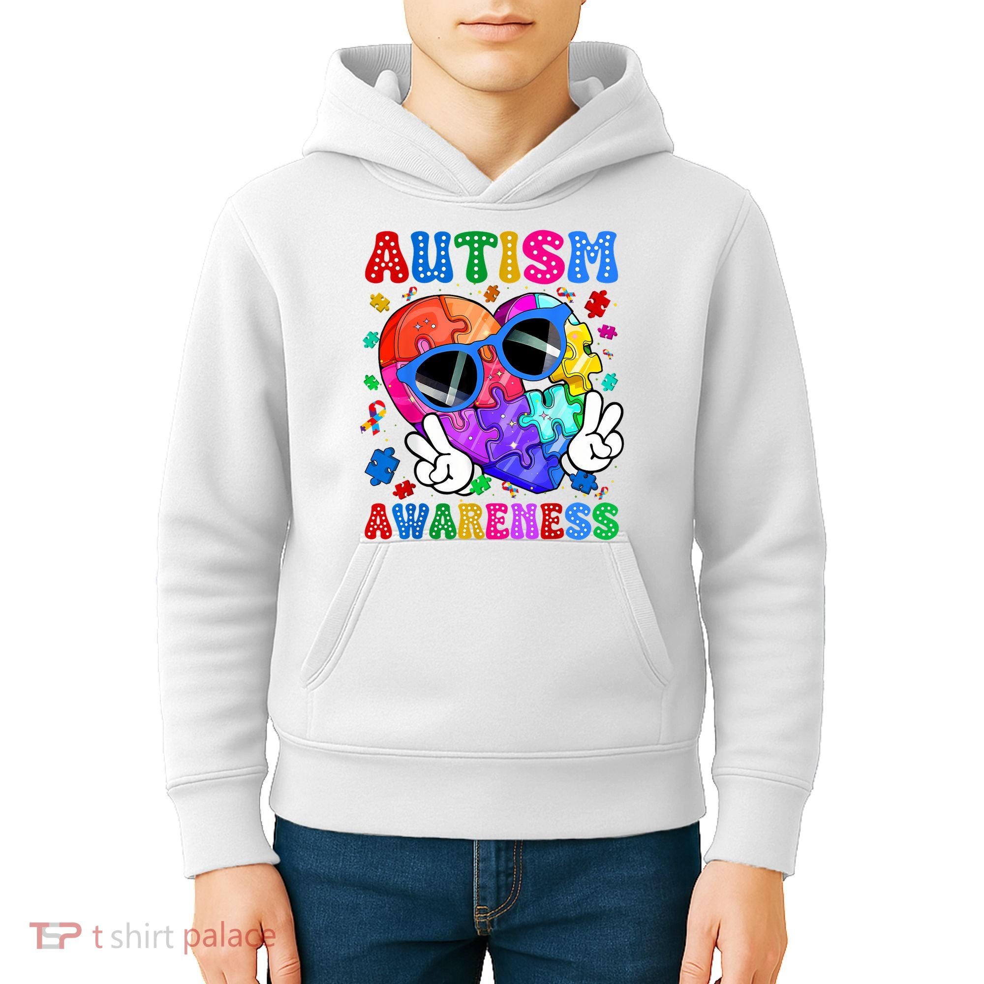 Groovy Autism Awareness  Autistic Autism Kids Hoodie