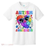 Groovy Autism Awareness  Autistic Autism Kids T-Shirt thumb 0