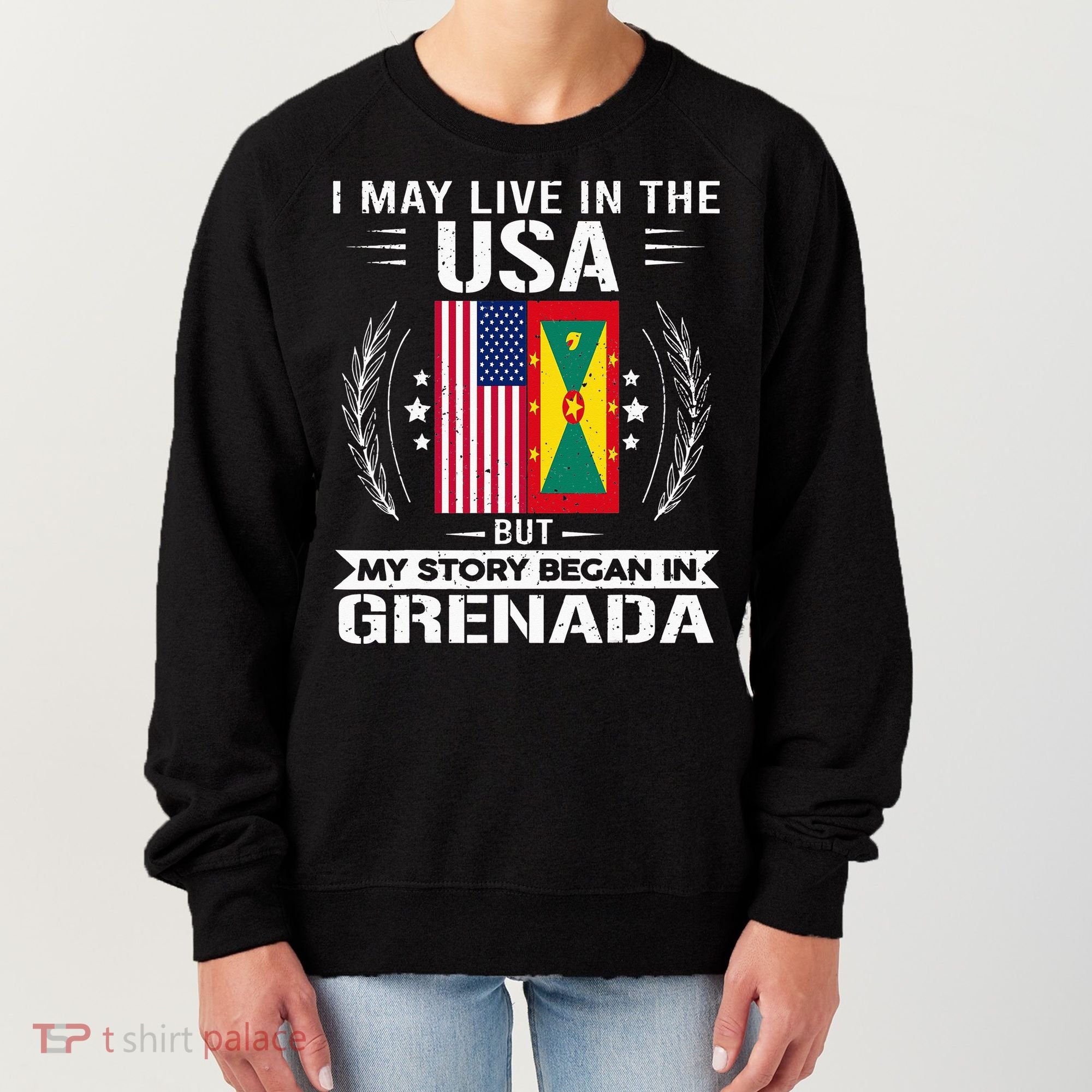 Grenada American And Grenada Flags Proud Grenada Women's Sweatshirt