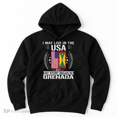 Grenada American And Grenada Flags Proud Grenada Hoodie