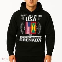 Grenada American And Grenada Flags Proud Grenada Hoodie thumb 2