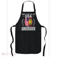 Grenada American And Grenada Flags Proud Grenada Apron thumb 0