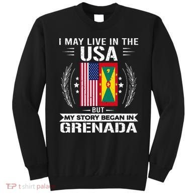 Grenada American And Grenada Flags Proud Grenada Sweatshirt