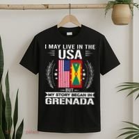 Grenada American And Grenada Flags Proud Grenada T-Shirt thumb 2