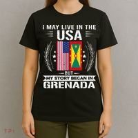 Grenada American And Grenada Flags Proud Grenada T-Shirt thumb 4