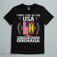 Grenada American And Grenada Flags Proud Grenada T-Shirt thumb 5