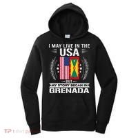 Grenada American And Grenada Flags Proud Grenada Women's Hoodie thumb 0