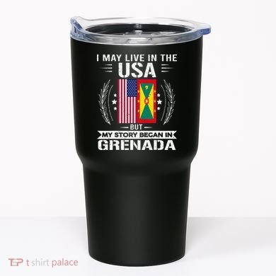 Grenada American And Grenada Flags Proud Grenada Tumbler