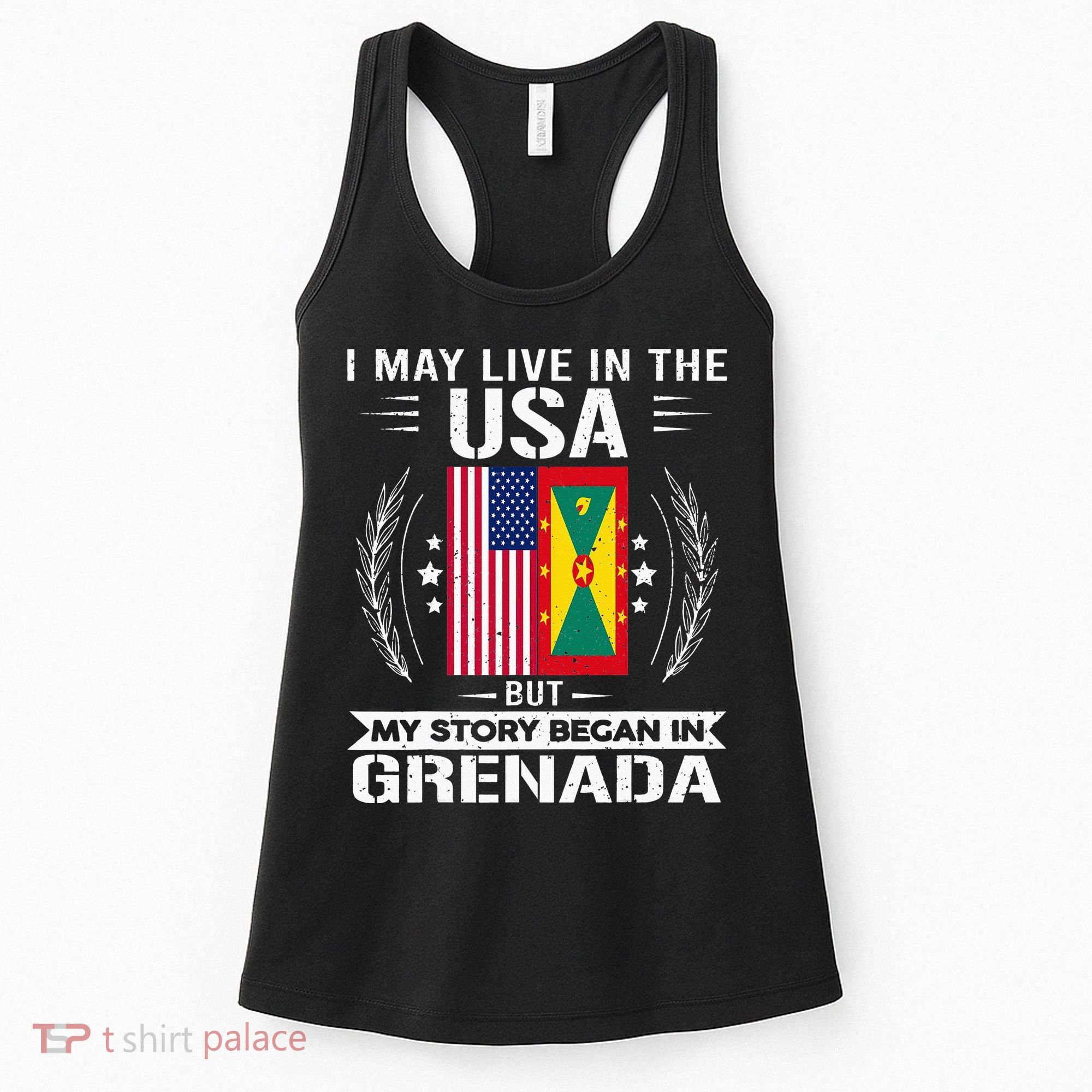 Grenada American And Grenada Flags Proud Grenada Women's Tank Top