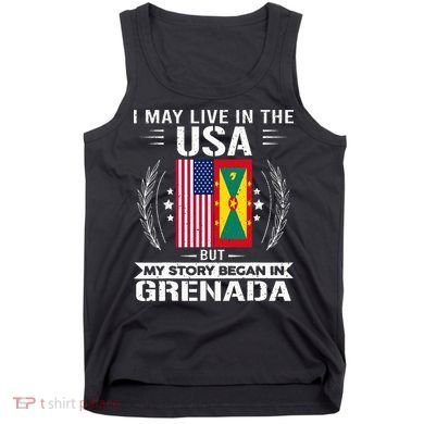 Grenada American And Grenada Flags Proud Grenada Tank Top
