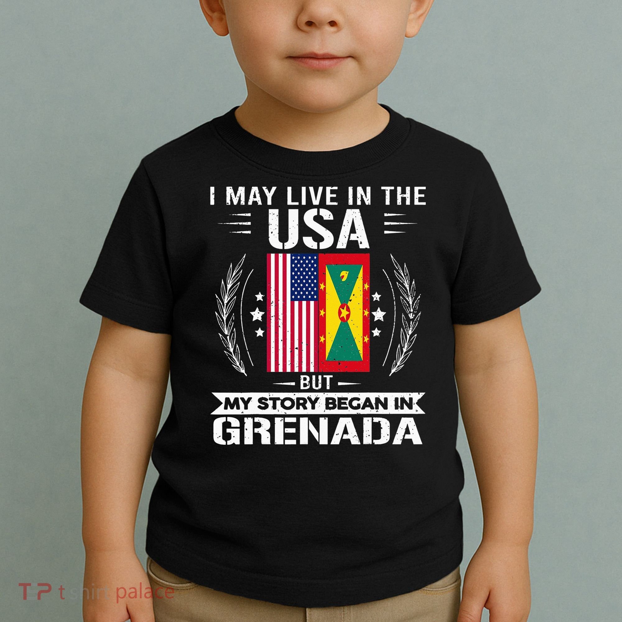 Grenada American And Grenada Flags Proud Grenada Toddler T-Shirt