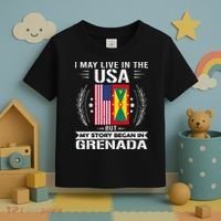 Grenada American And Grenada Flags Proud Grenada Toddler T-Shirt thumb 3