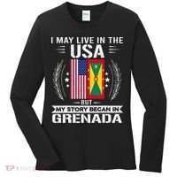 Grenada American And Grenada Flags Proud Grenada Women's Long Sleeve Shirt thumb 0