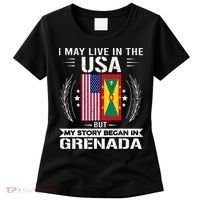 Grenada American And Grenada Flags Proud Grenada Women's T-Shirt thumb 0