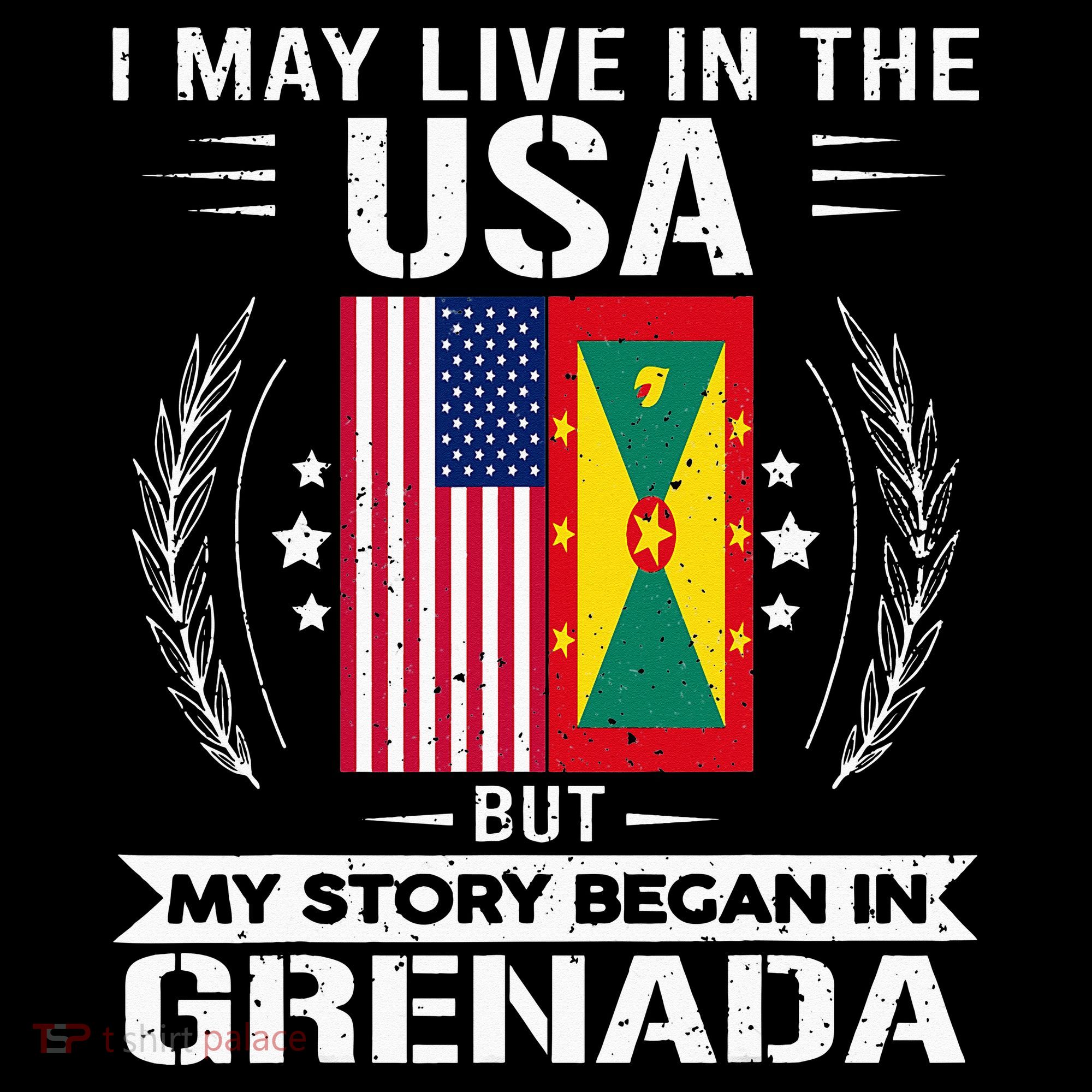 Grenada American And Grenada Flags Proud Grenada Kids T-Shirt