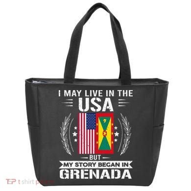Grenada American And Grenada Flags Proud Grenada Tote Bag
