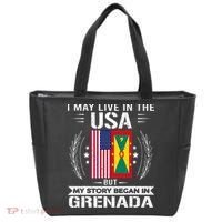 Grenada American And Grenada Flags Proud Grenada Tote Bag thumb 0