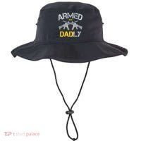 Guns Armed And Dadly Funny Deadly Father Bucket Hat thumb 0