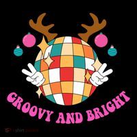 Groovy And Bright Disco Christmas Reindeer Coffee Mug thumb 5