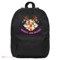 Groovy And Bright Disco Christmas Reindeer 16 in Basic Backpack thumb 0