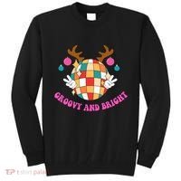 Groovy And Bright Disco Christmas Reindeer Tall Sweatshirt thumb 0