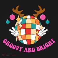 Groovy And Bright Disco Christmas Reindeer Tall Sweatshirt thumb 2