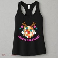 Groovy And Bright Disco Christmas Reindeer Women's Tank Top thumb 3