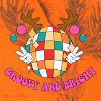 Groovy And Bright Disco Christmas Reindeer Kati Licensed 12" Camo Cuffed Beanie thumb 2