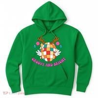 Groovy And Bright Disco Christmas Reindeer Hoodie thumb 0
