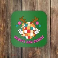 Groovy And Bright Disco Christmas Reindeer Coaster thumb 0