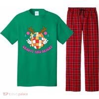 Groovy And Bright Disco Christmas Reindeer Pajama Set thumb 0