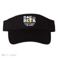 Golf And Beer That's Why I'm Here | Funny Golf Player Sarcasm Visor thumb 0