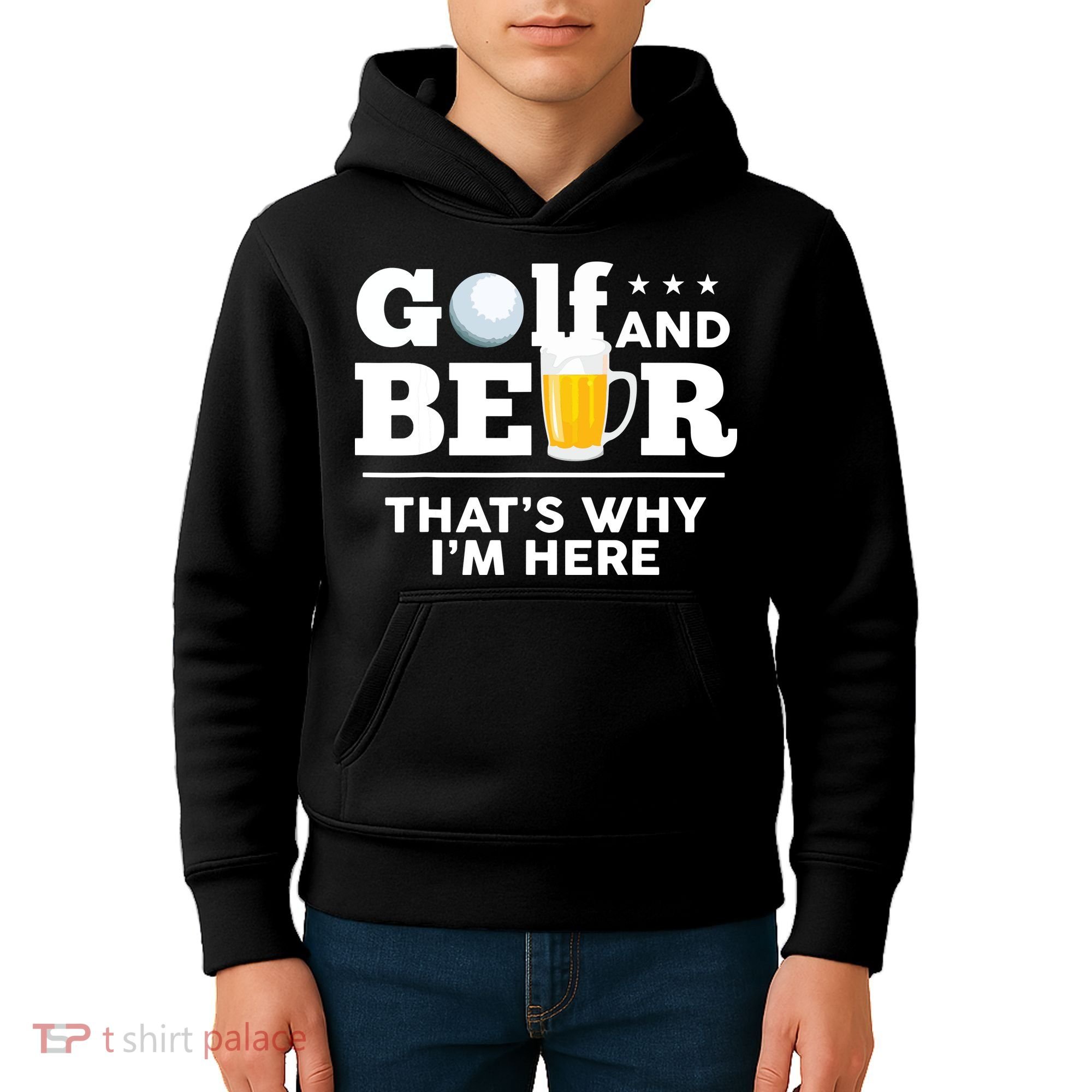 Golf And Beer That's Why I'm Here | Funny Golf Player Sarcasm Kids Hoodie