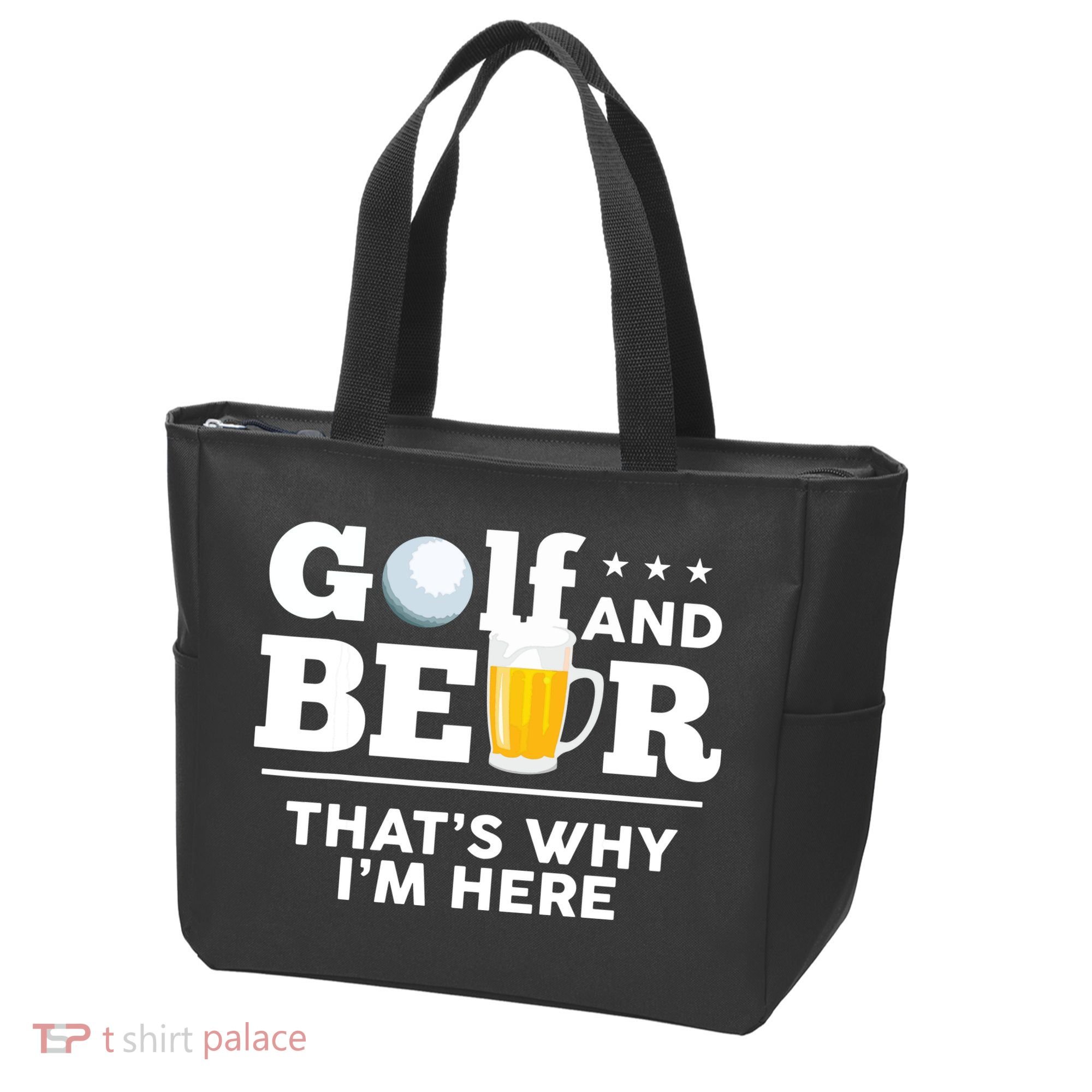 Golf And Beer That's Why I'm Here | Funny Golf Player Sarcasm Tote Bag