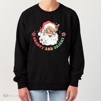 Groovy And Bright Santa Claus Christmas Women's Sweatshirt thumb 0